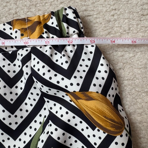 Vintage Italian Postfali floral striped top and elastic skirt set, sz 11 juniors - Picture 8 of 11